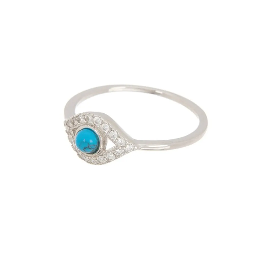 14k Gold Plated Evil Eye Ring