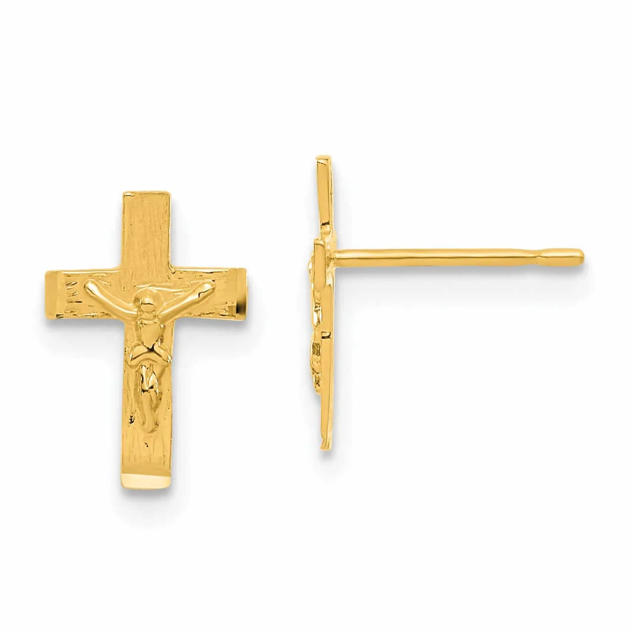 14k Madi K Crucifix Post Earrings