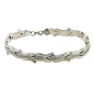 14Kt White Gold Link Bracelet