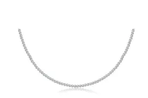 17" Choker Classic Sterling 2mm  Bead by enewton