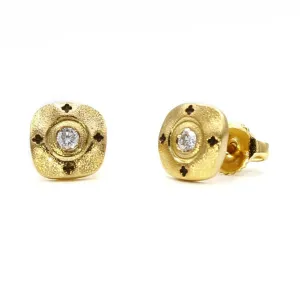 18K Flora Diamond Stud Earrings - ES-4D