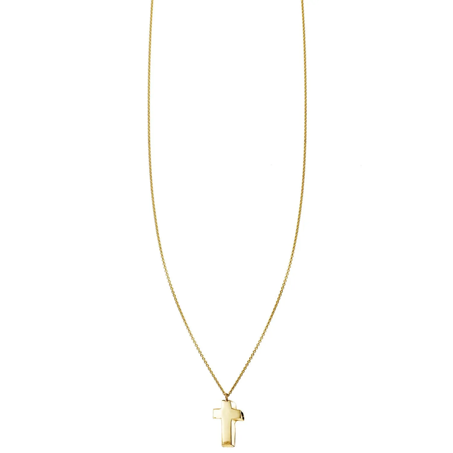 3D Cross Gold Necklace