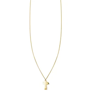 3D Cross Gold Necklace