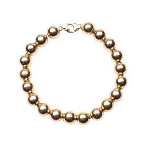 8mm Gold Beaded Bracelet