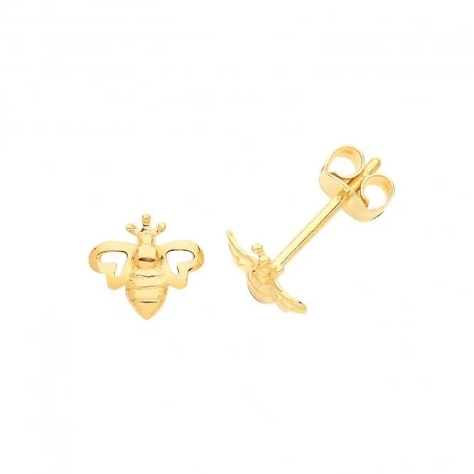 9ct Yellow Gold Bee Studs ES667