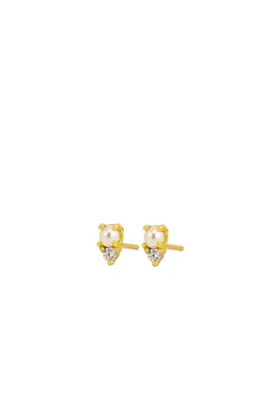 Alira Pearl Studs Gold