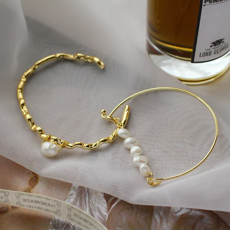 Baroque pearl gentle and simple ladies bracelet