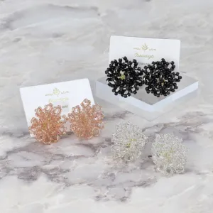 Beaded Flower Stud Earrings