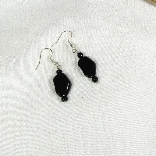 Black Onyx Drop Earrings