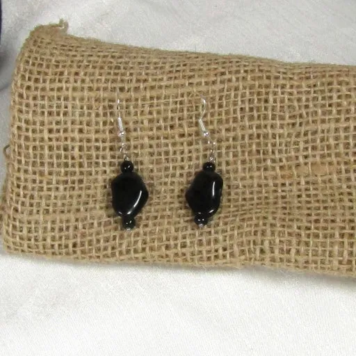 Black Onyx Drop Earrings