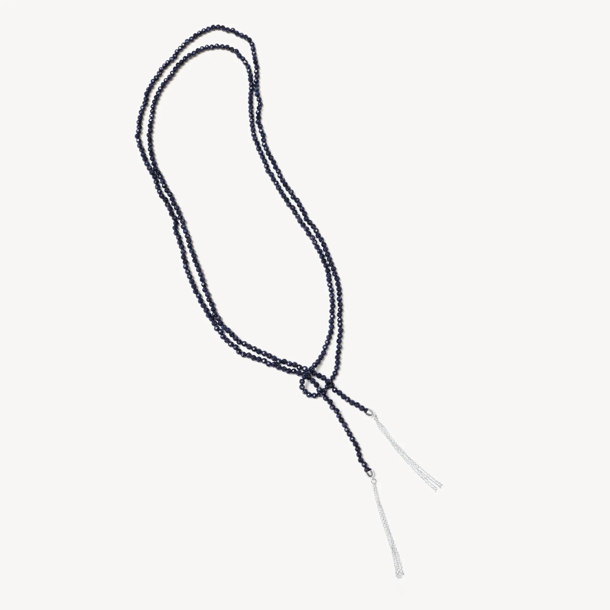 Blue Sandstone Lariat Necklace