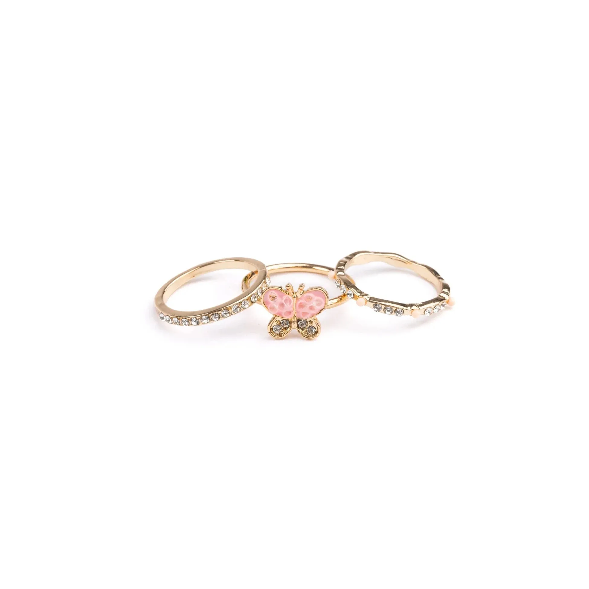 boutique chic butterfly garden rings