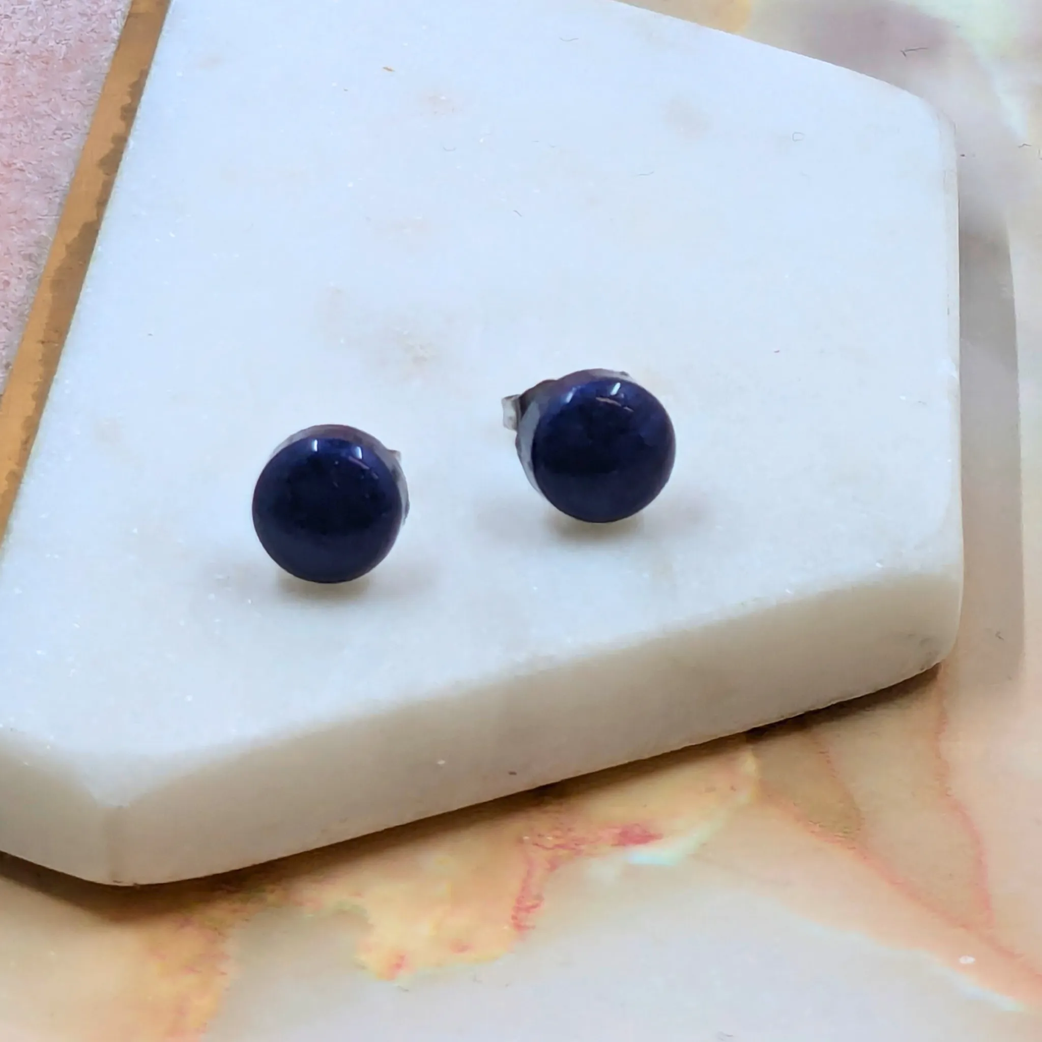 Bridget Small Resin Stud Earrings | Minimalist Handmade Jewellery