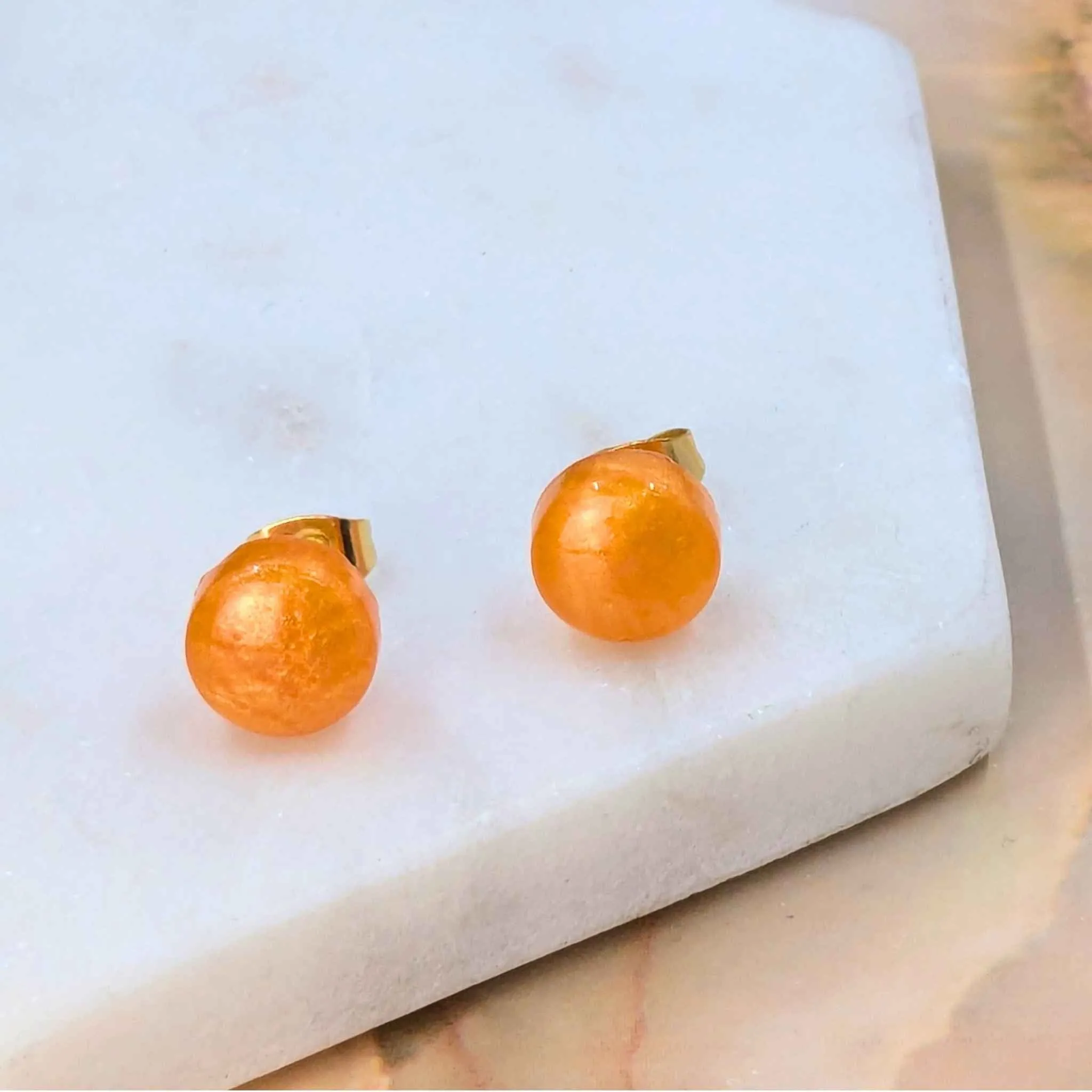 Bridget Small Resin Stud Earrings | Minimalist Handmade Jewellery