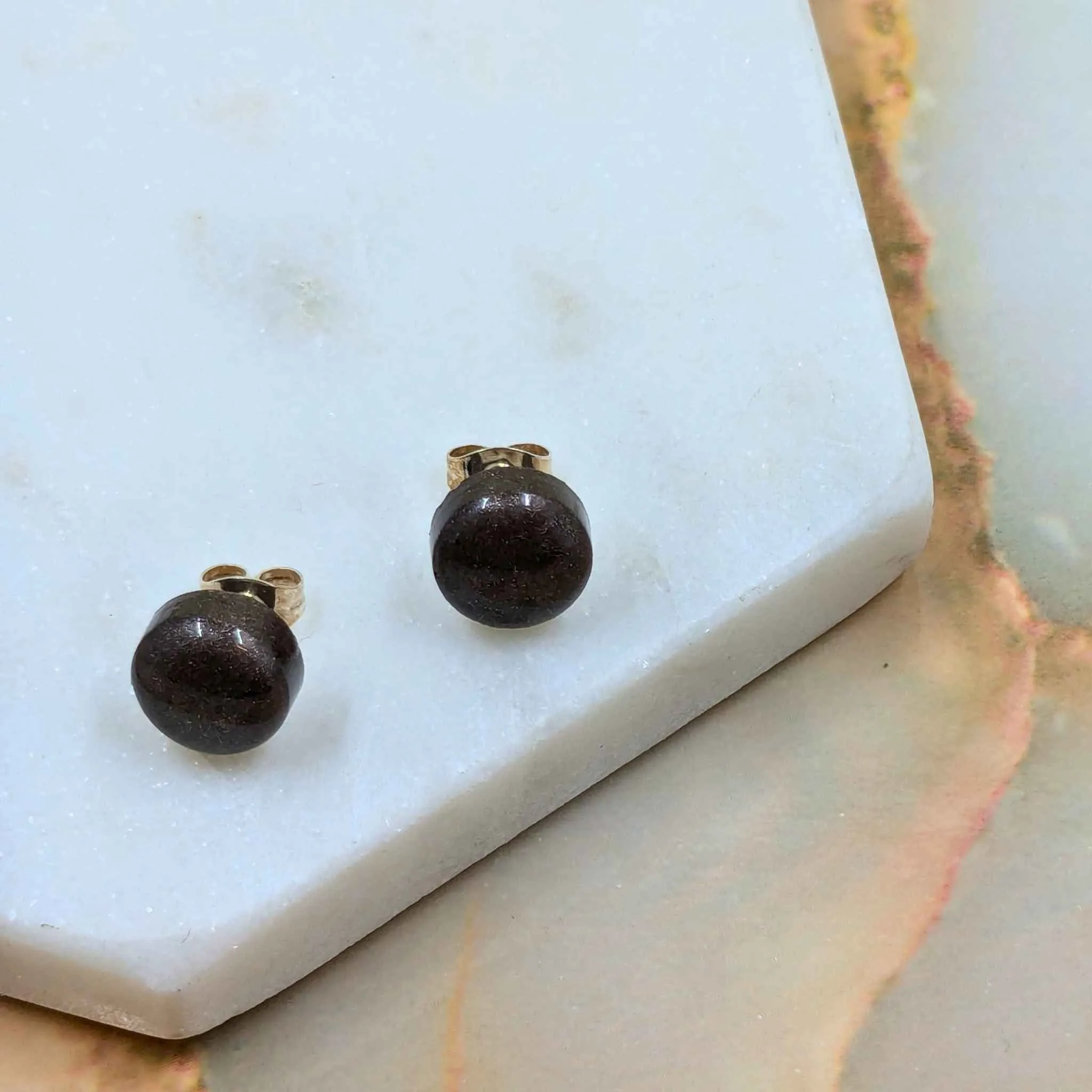 Bridget Small Resin Stud Earrings | Minimalist Handmade Jewellery