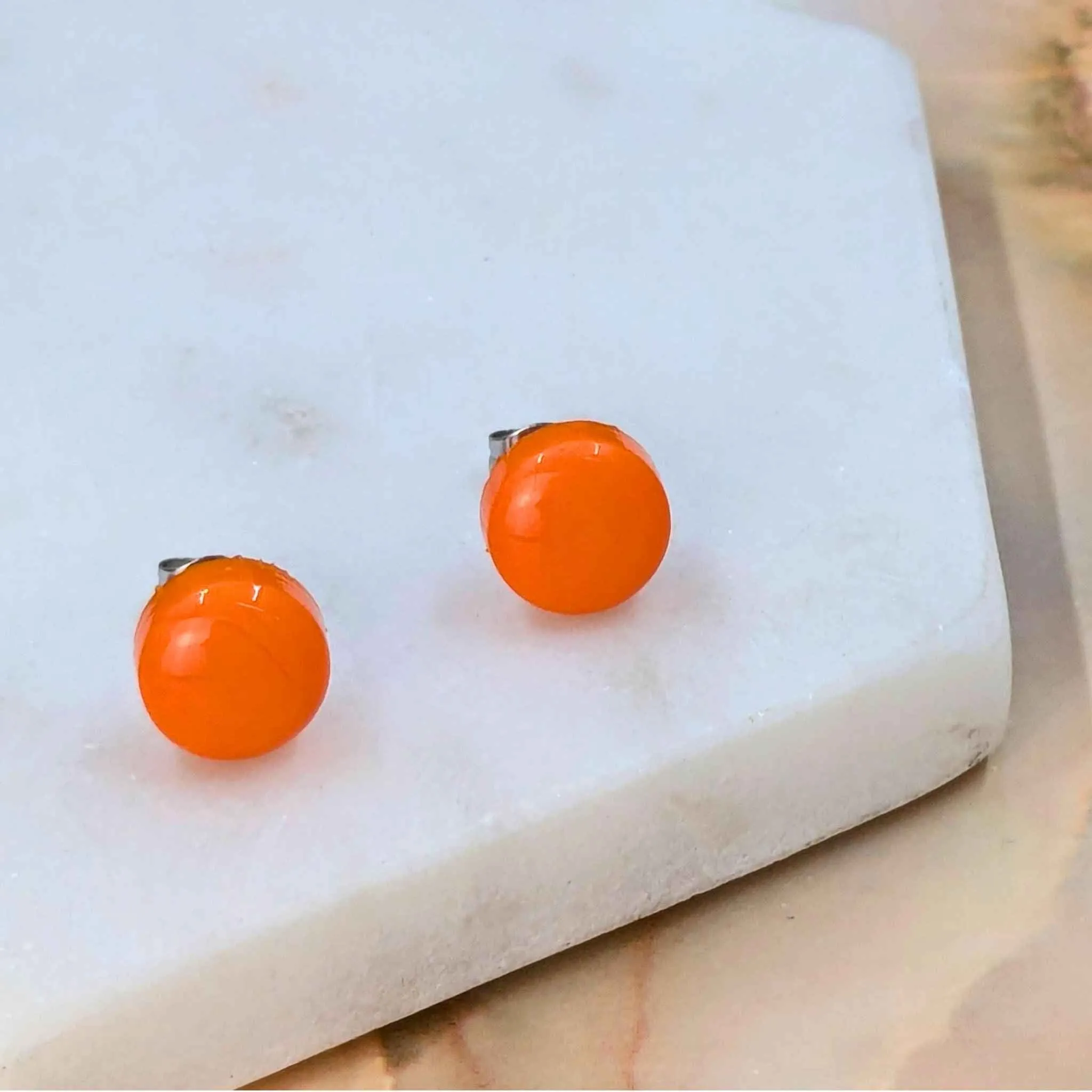 Bridget Small Resin Stud Earrings | Minimalist Handmade Jewellery