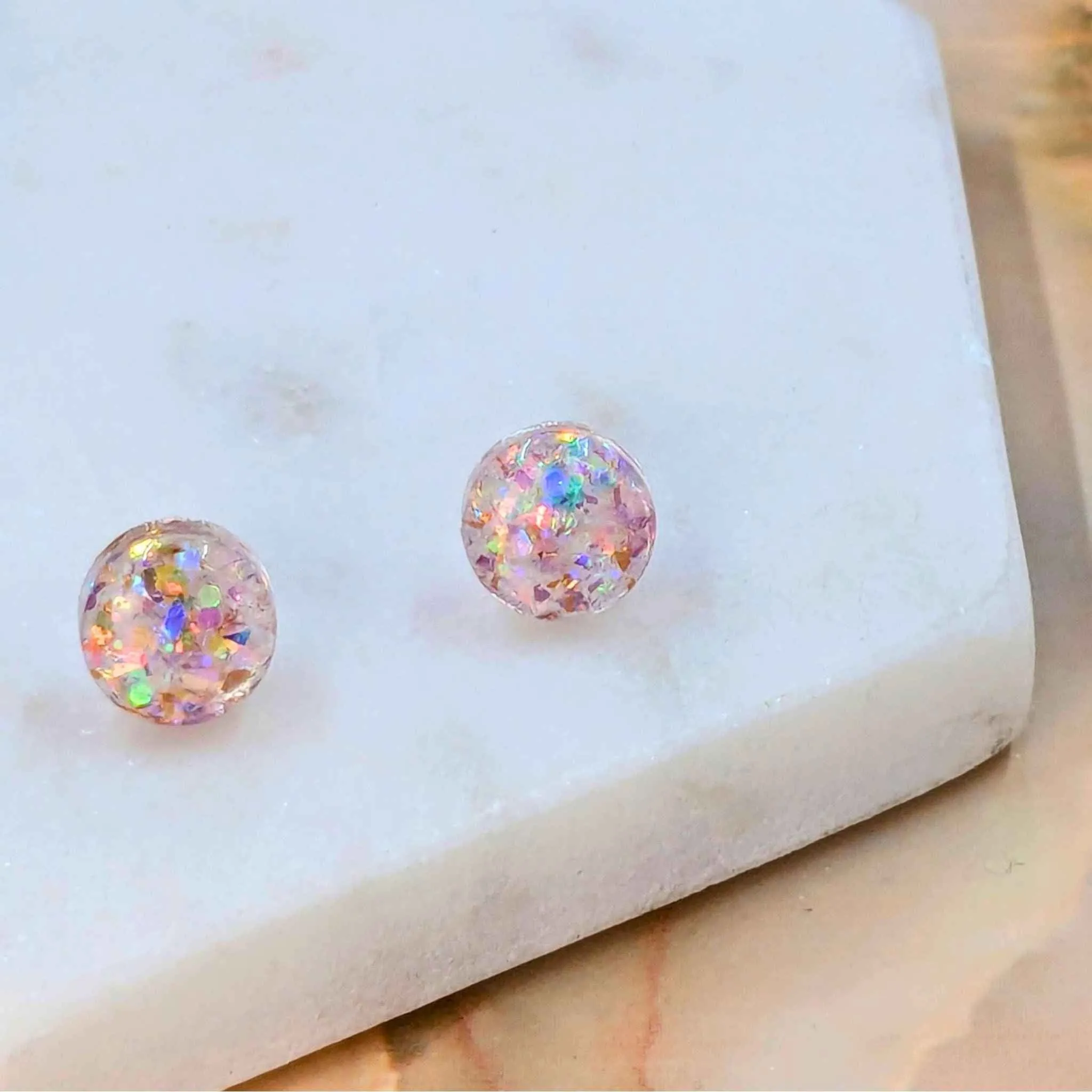 Bridget Small Resin Stud Earrings | Minimalist Handmade Jewellery