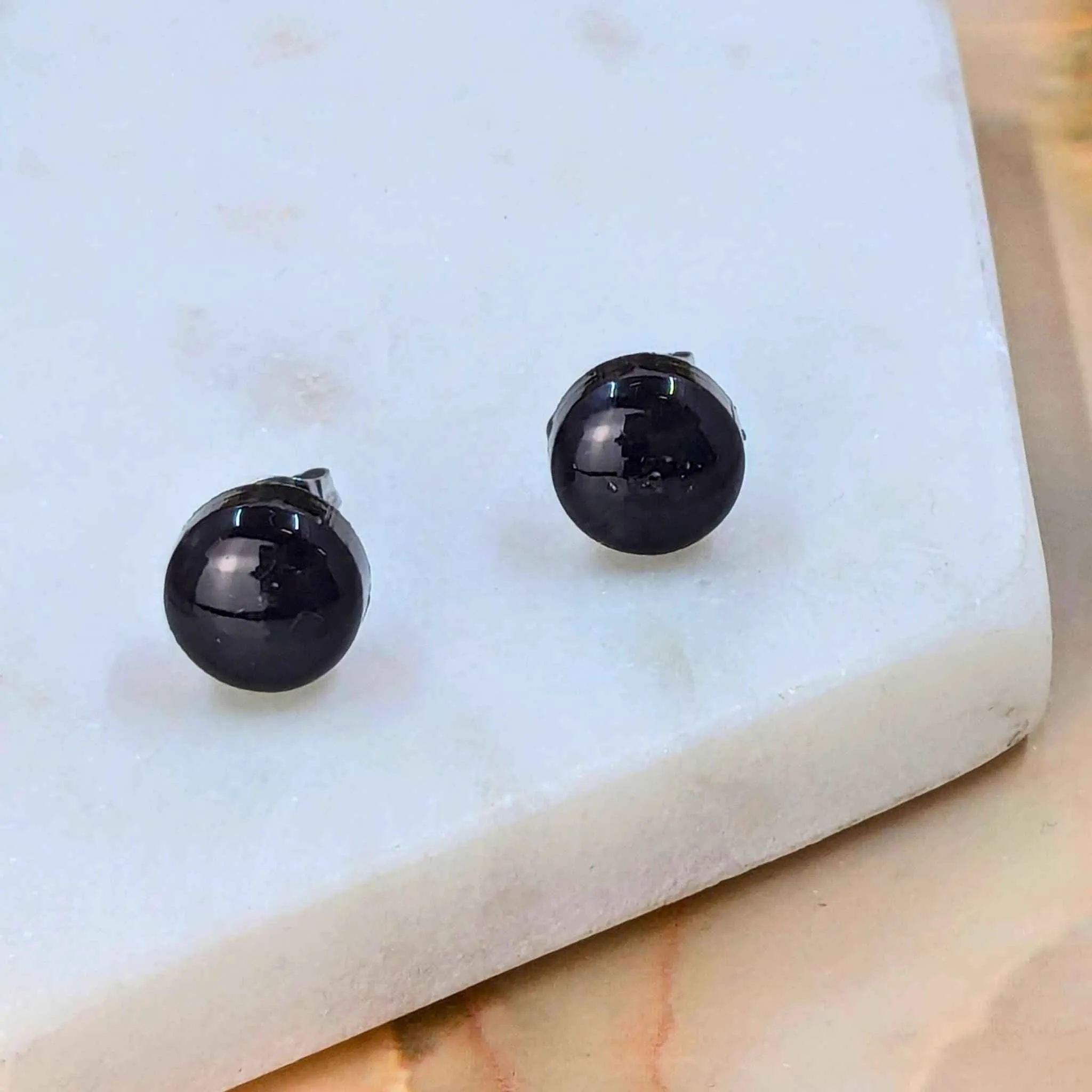 Bridget Small Resin Stud Earrings | Minimalist Handmade Jewellery