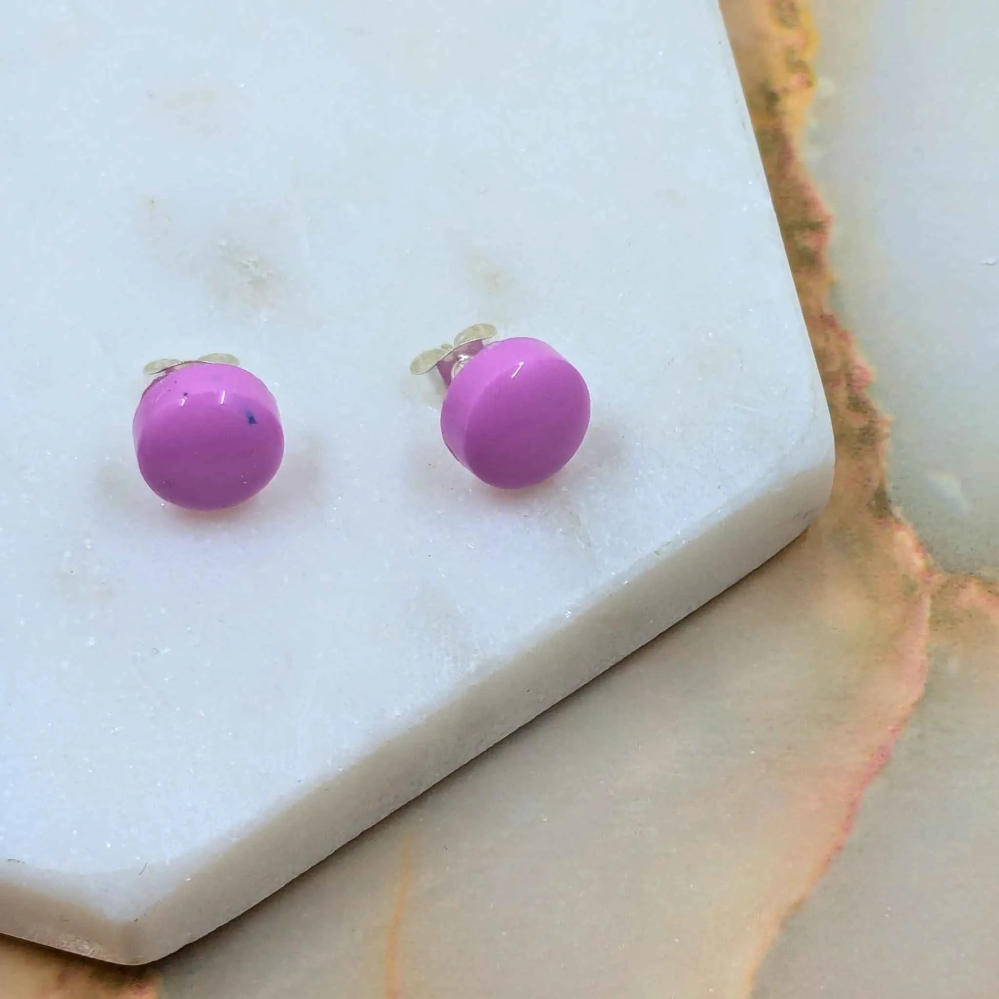 Bridget Small Resin Stud Earrings | Minimalist Handmade Jewellery