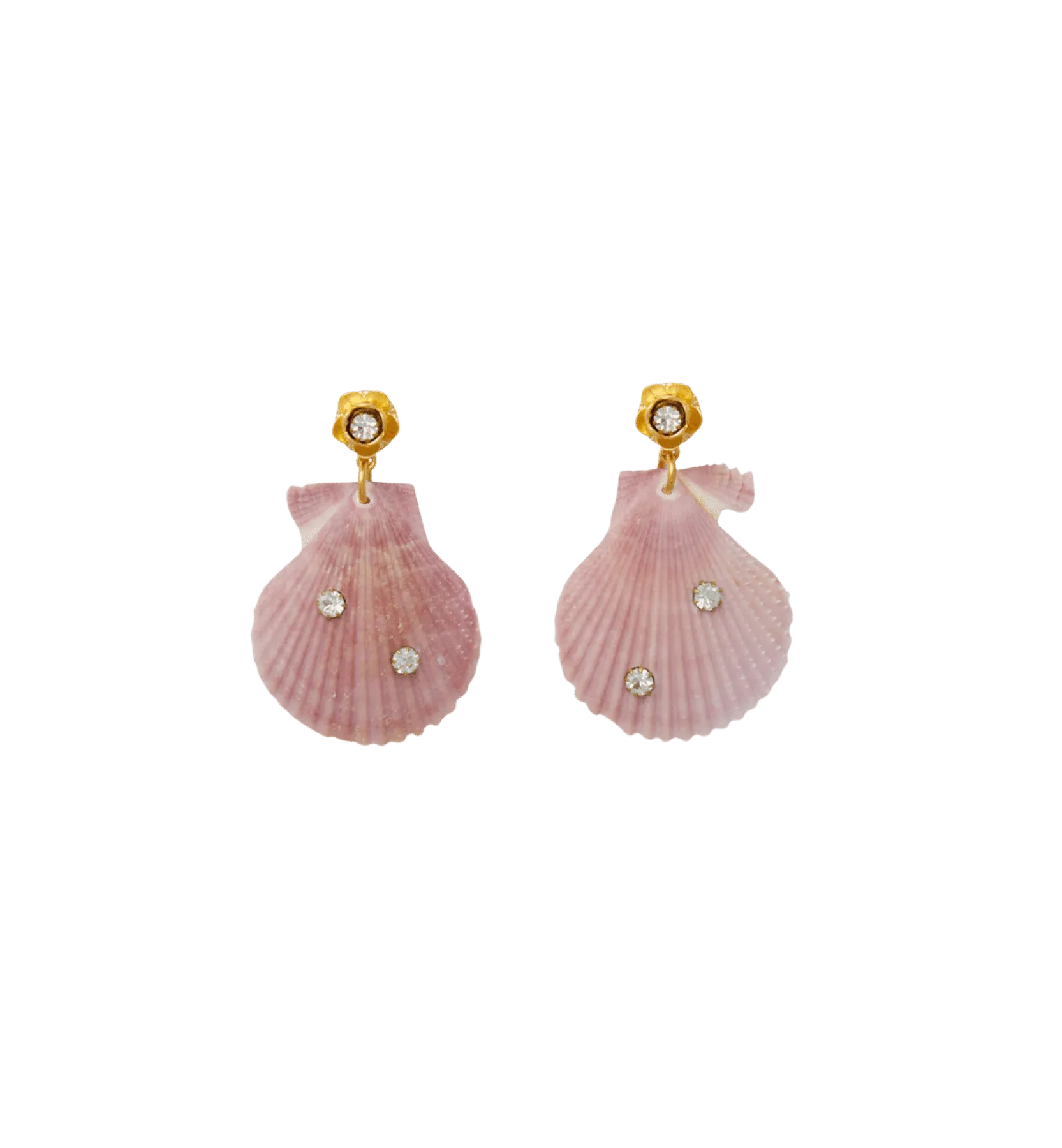 Brinker   Eliza On Holiday Pink Shell Earrings