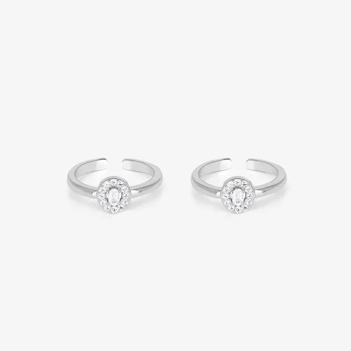 Centered Stone Toe Rings