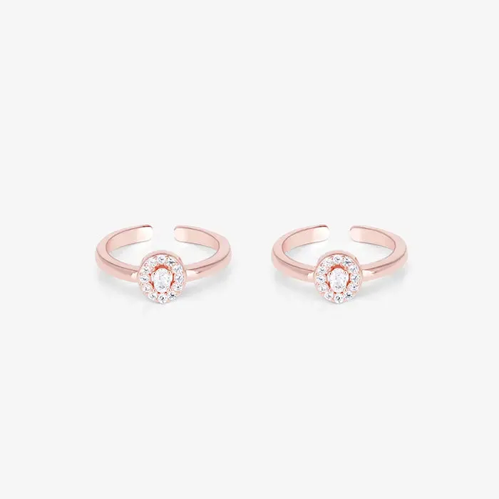 Centered Stone Toe Rings