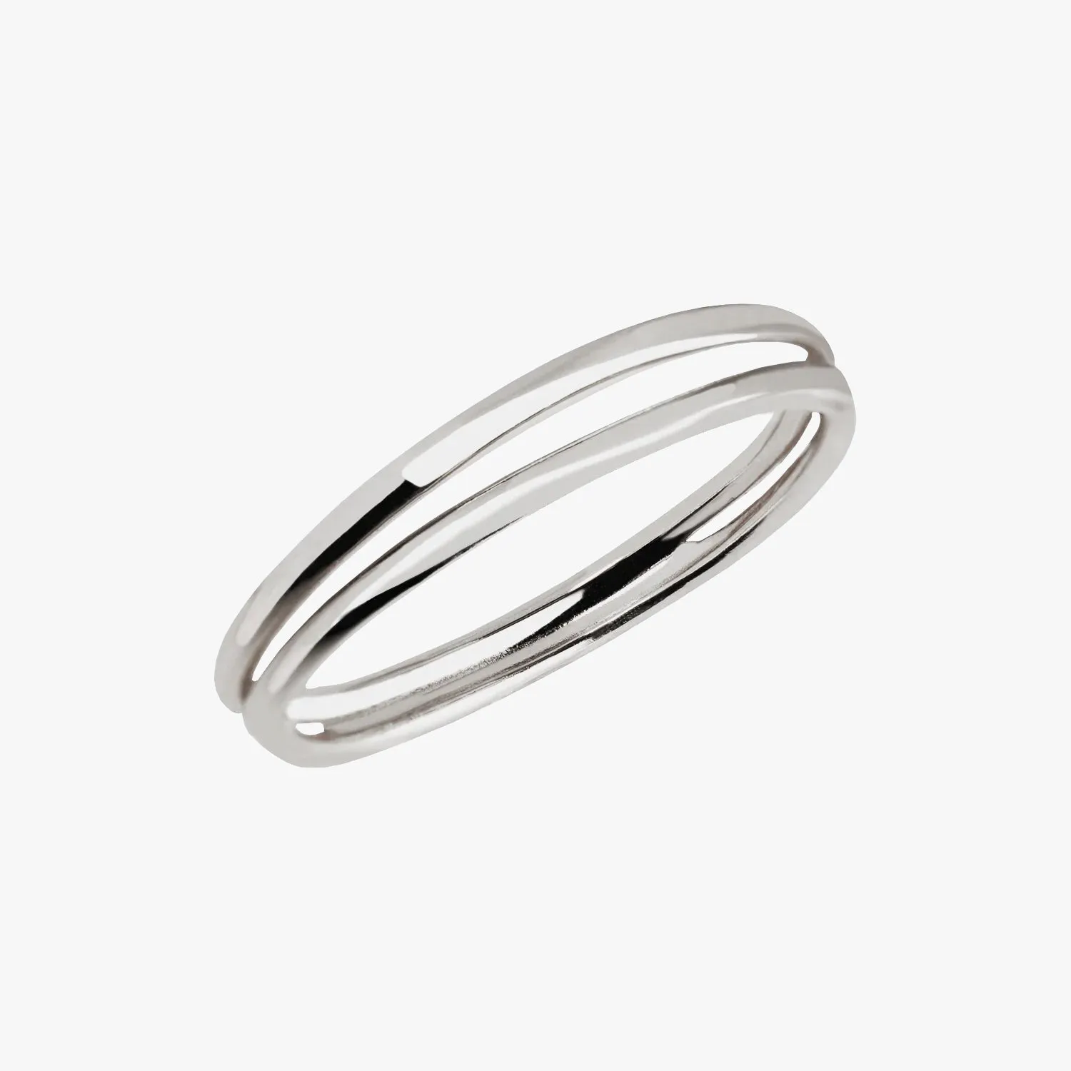 Chic Double Ring Silver