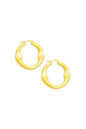 Circle Cutout Latch Hoop Elegant Earrings