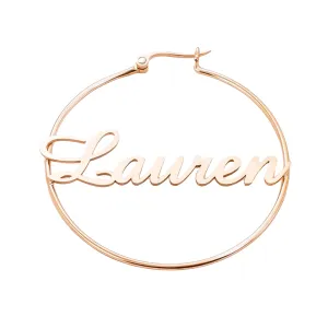 Classic Custom Name Hoop Earrings