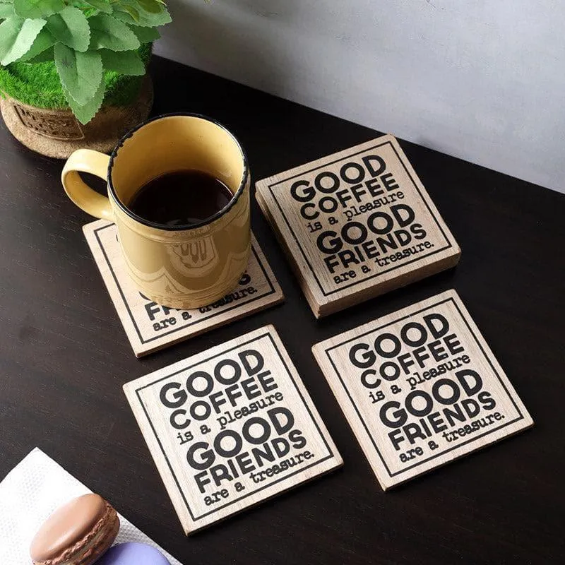 Coffee Clear Coaster - Set Of Six