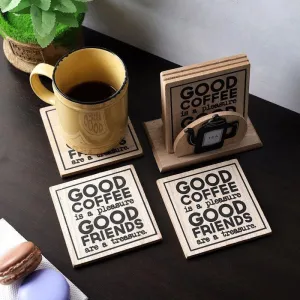 Coffee Clear Coaster - Set Of Six