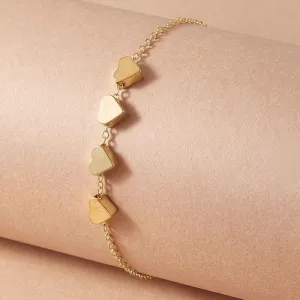 Creative Retro Simple Alloy Peach Heart Bracelet