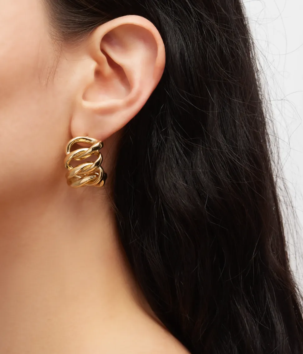 Creole Bronx Gold Earrings