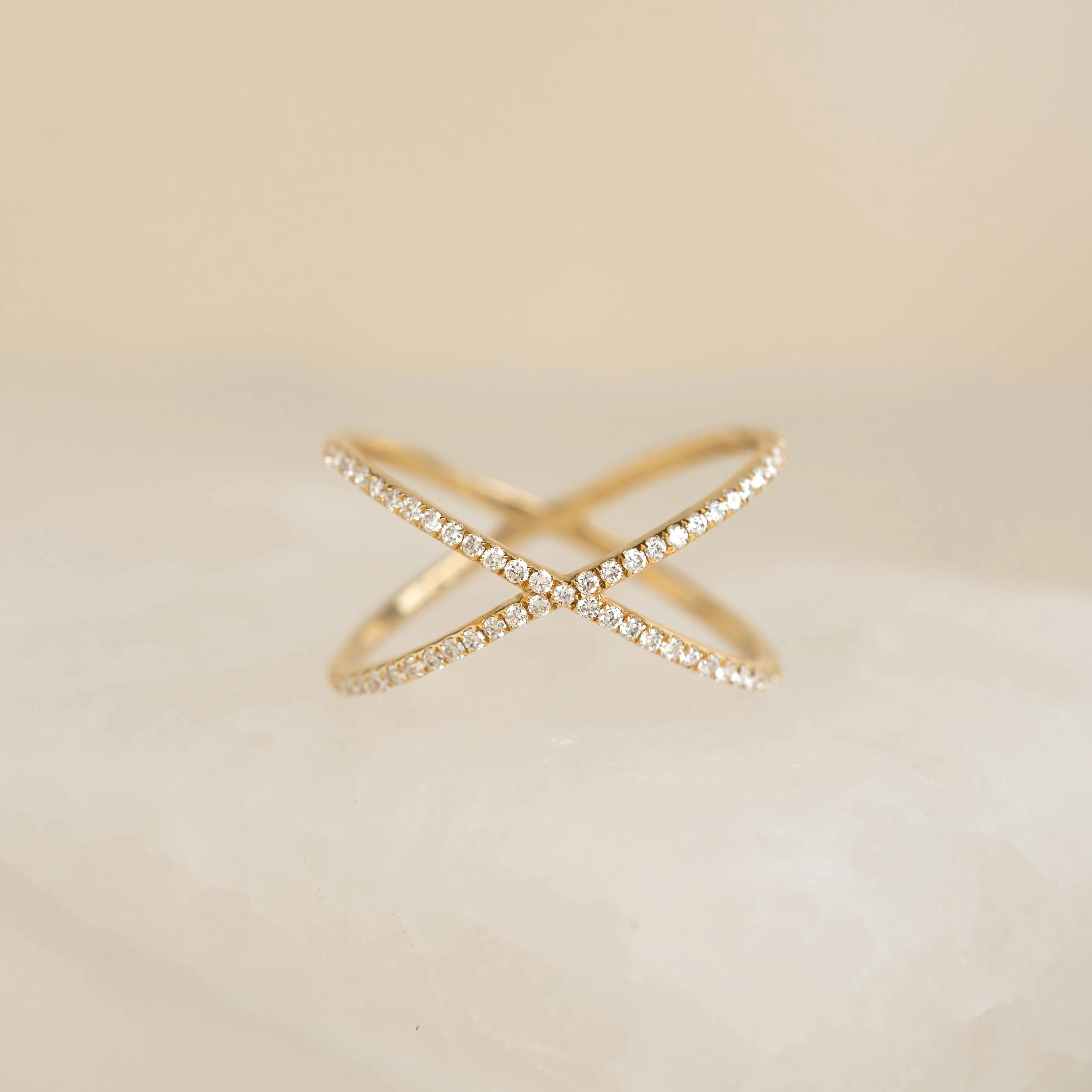 Criss Cross Diamond Eternity Ring - Mattea