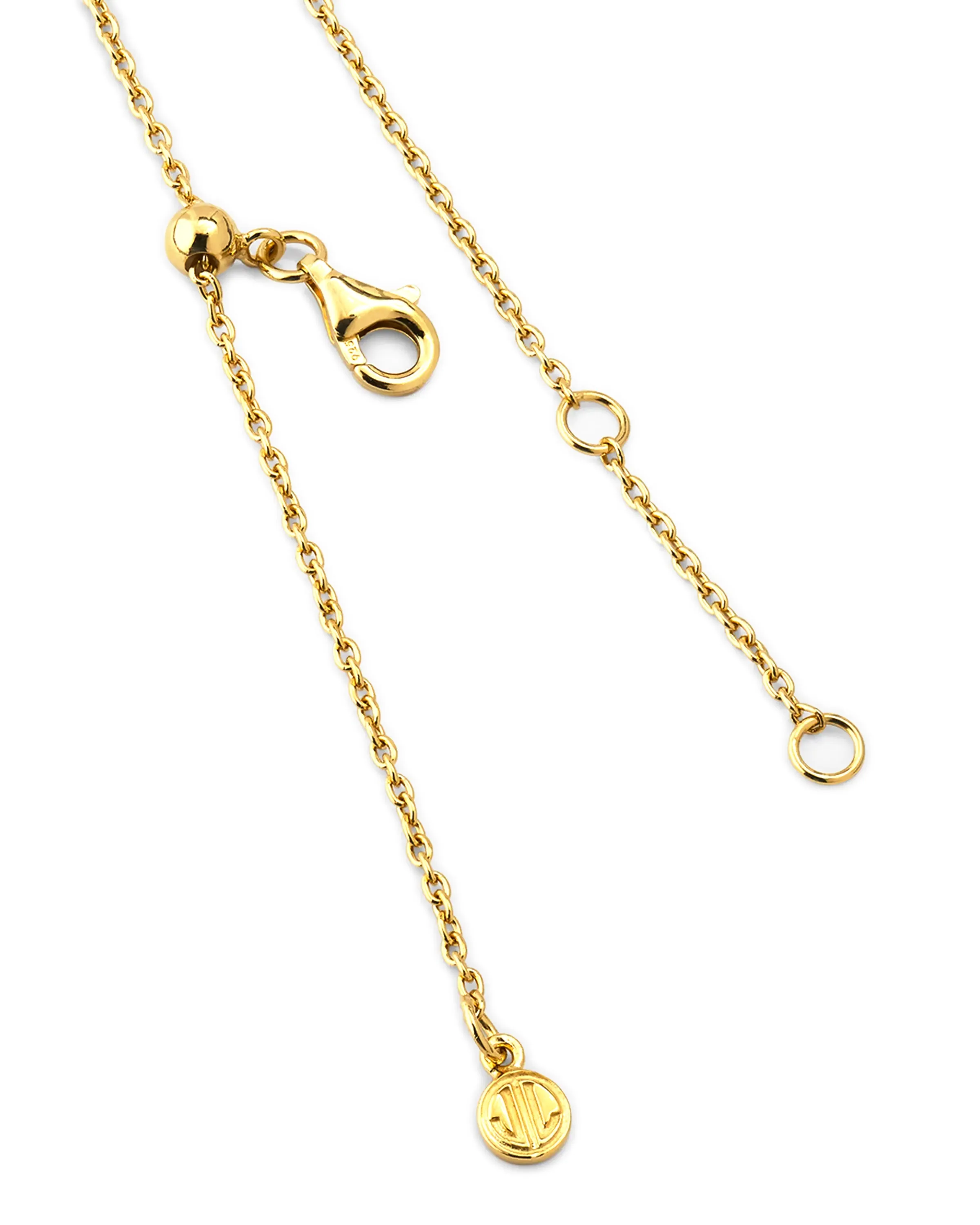 Dash Circle Triple Station Gold Vermeil Sterling Necklace