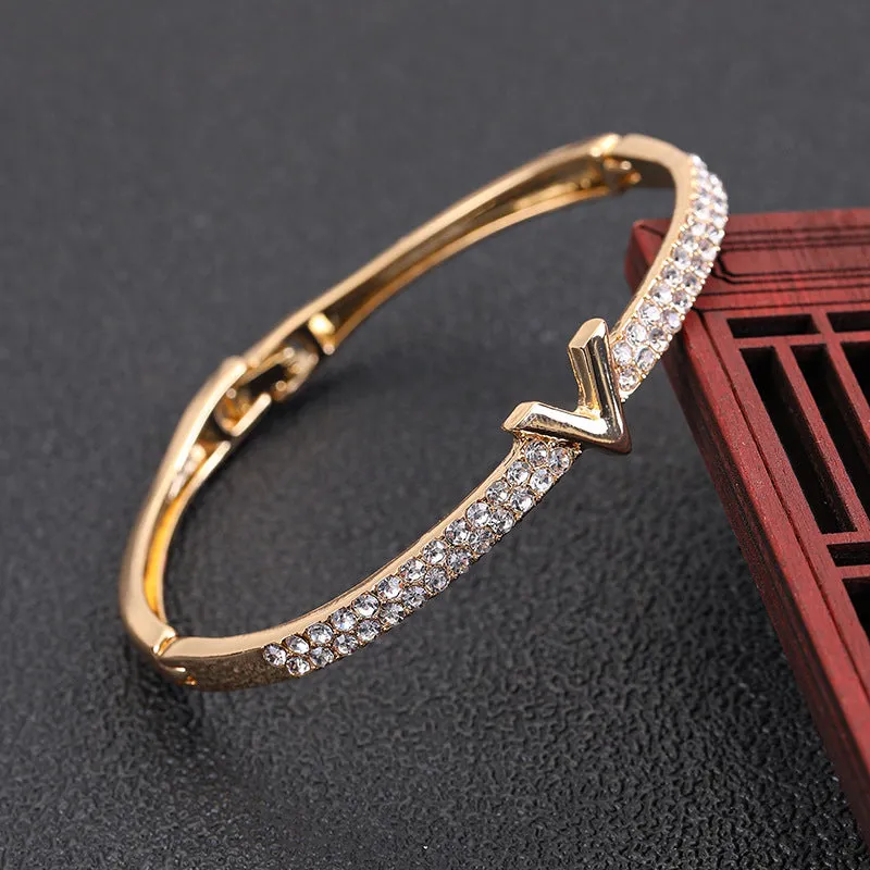 Diamond-encrusted Zircon Bracelet Hipster Femininity Fashion Simple