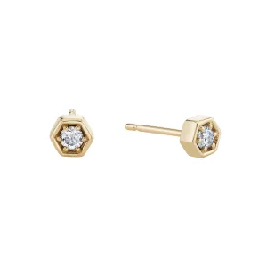 Diamond Hex Studs