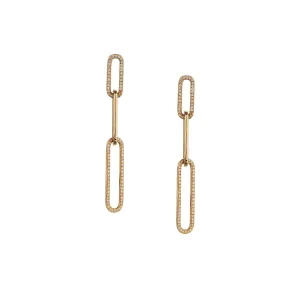 DIAMOND LINK DROP EARRINGS