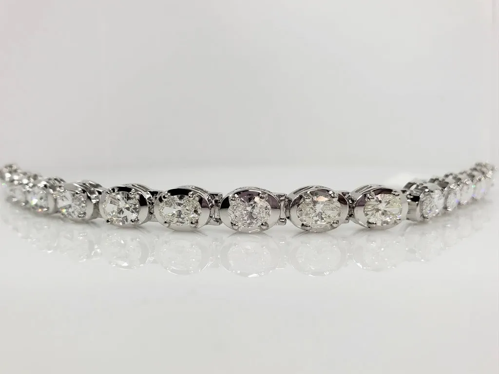 DIAMOND TENNIS BRACELET 18K WHITE GOLD