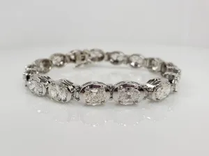 DIAMOND TENNIS BRACELET 18K WHITE GOLD