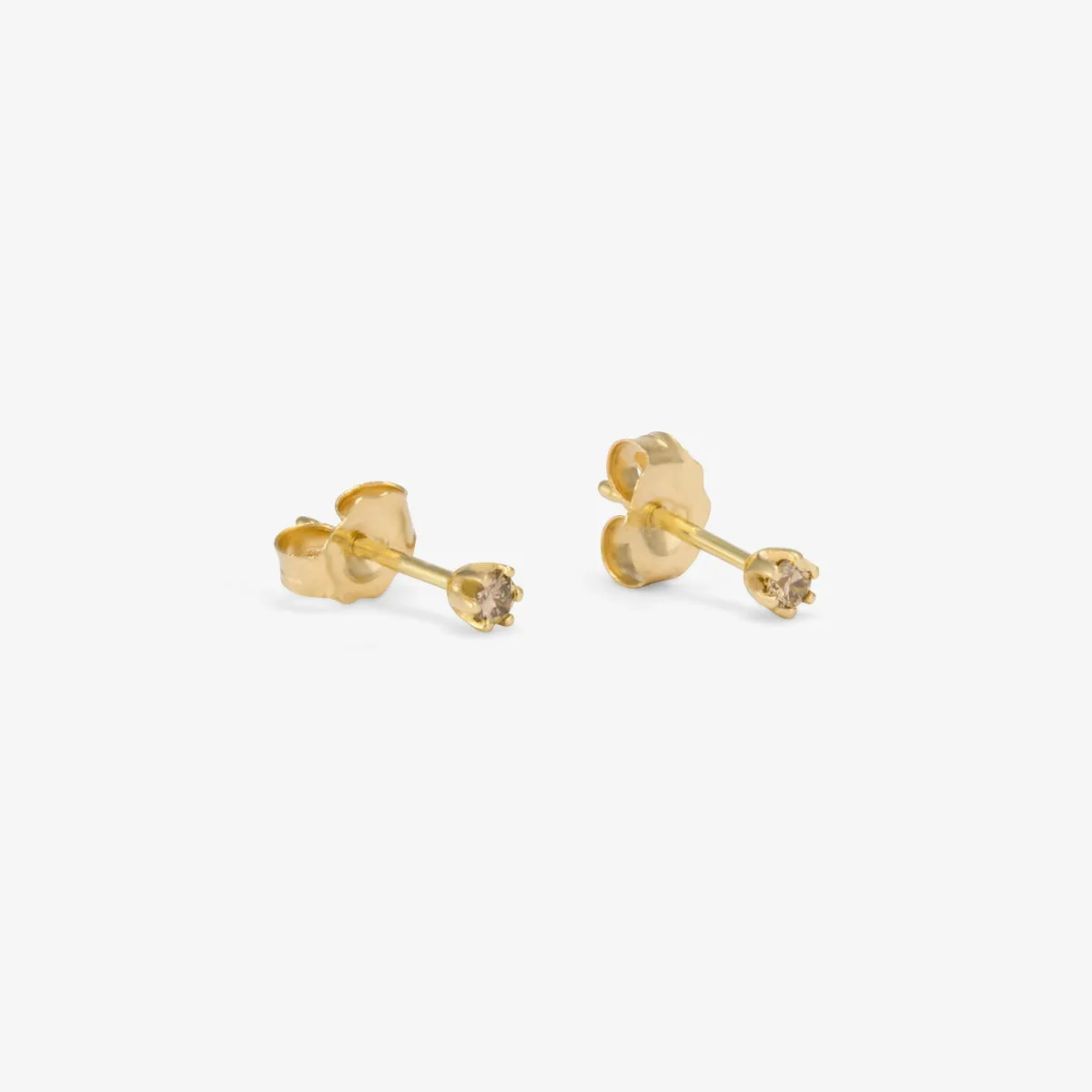 E1901BR | Baby Brown Diamond Studs