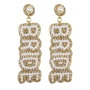 Elegant Bride Seed Bead Earrings