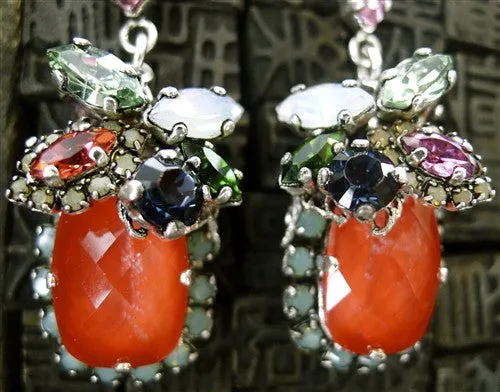 Erickson Beamon Bosa Nova Earrings - Red Holiday Custom