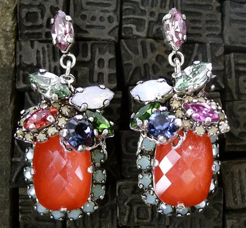 Erickson Beamon Bosa Nova Earrings - Red Holiday Custom