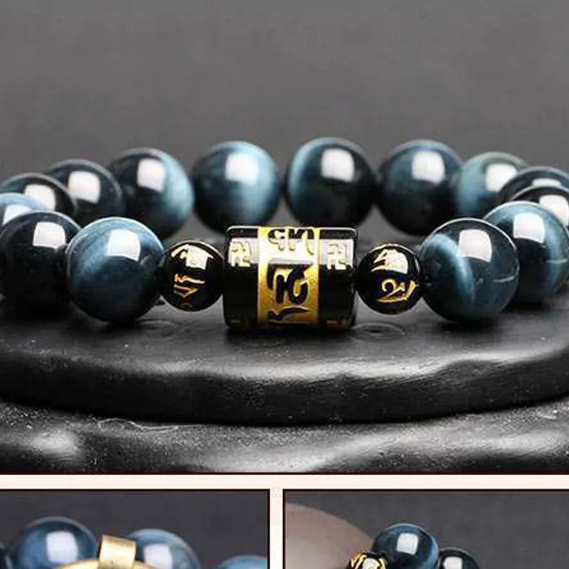 Fashion Simple Retro Obsidian Men's Bracelet