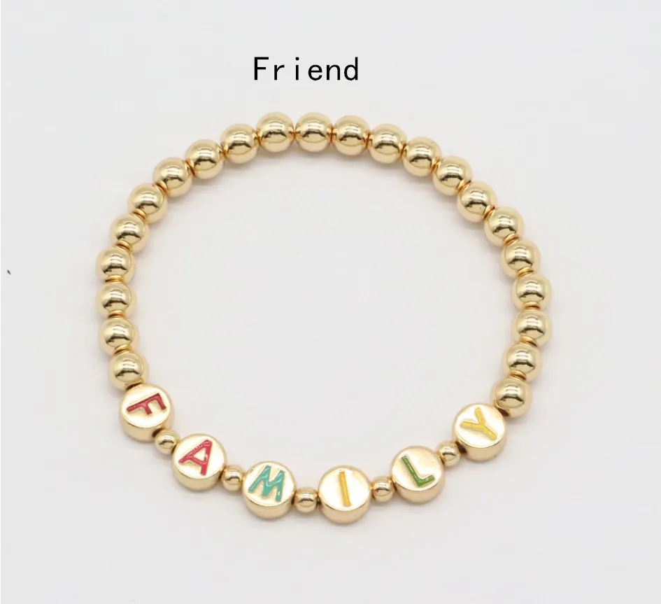 Fashion simple round bracelet letter bracelet