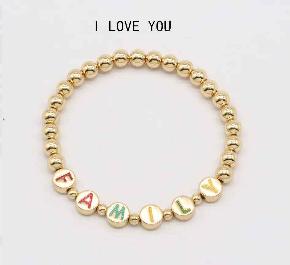 Fashion simple round bracelet letter bracelet