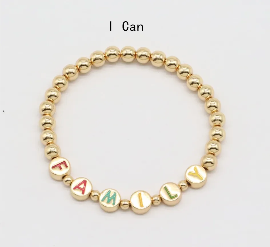 Fashion simple round bracelet letter bracelet