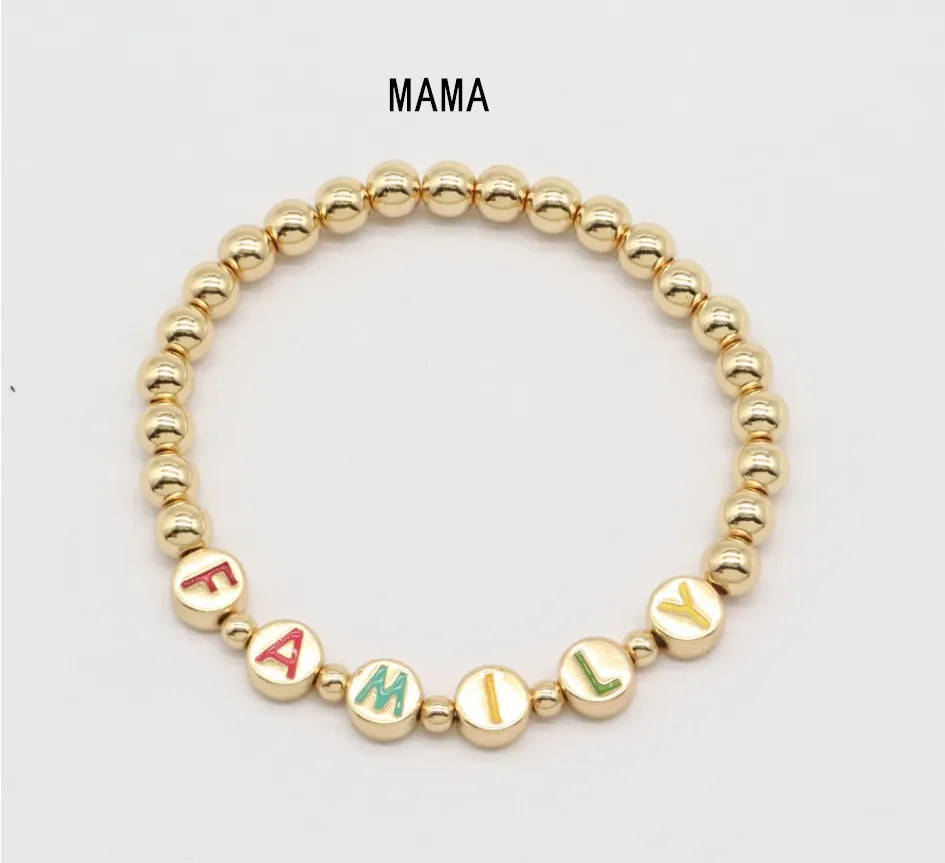 Fashion simple round bracelet letter bracelet