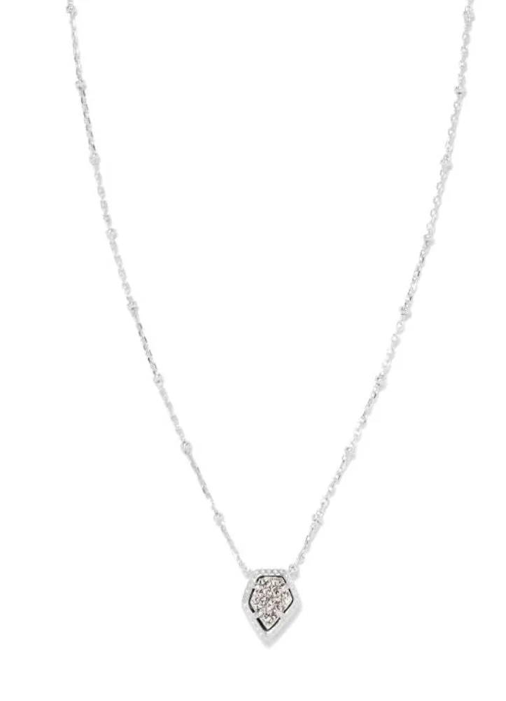 Framed Tess Pendant Necklace Rhod Platinum Drusy by Kendra Scott